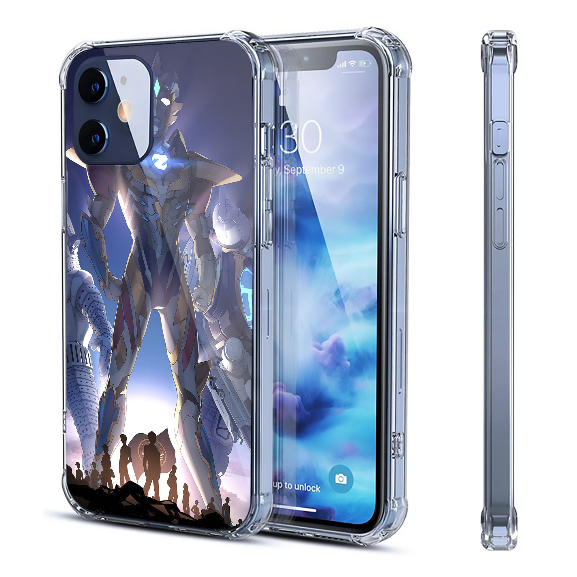 （画像用） ウルトラマン Ultraman 【iPhone 12シリーズ対応】透明スマホケース（クリアソフトケース）
